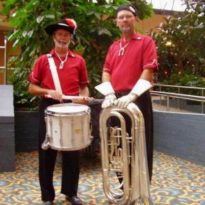 Rick Madzia and Lee Buckley with Scout House